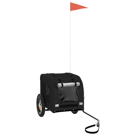Pet Bike Trailer Black Oxford Fabric and Iron