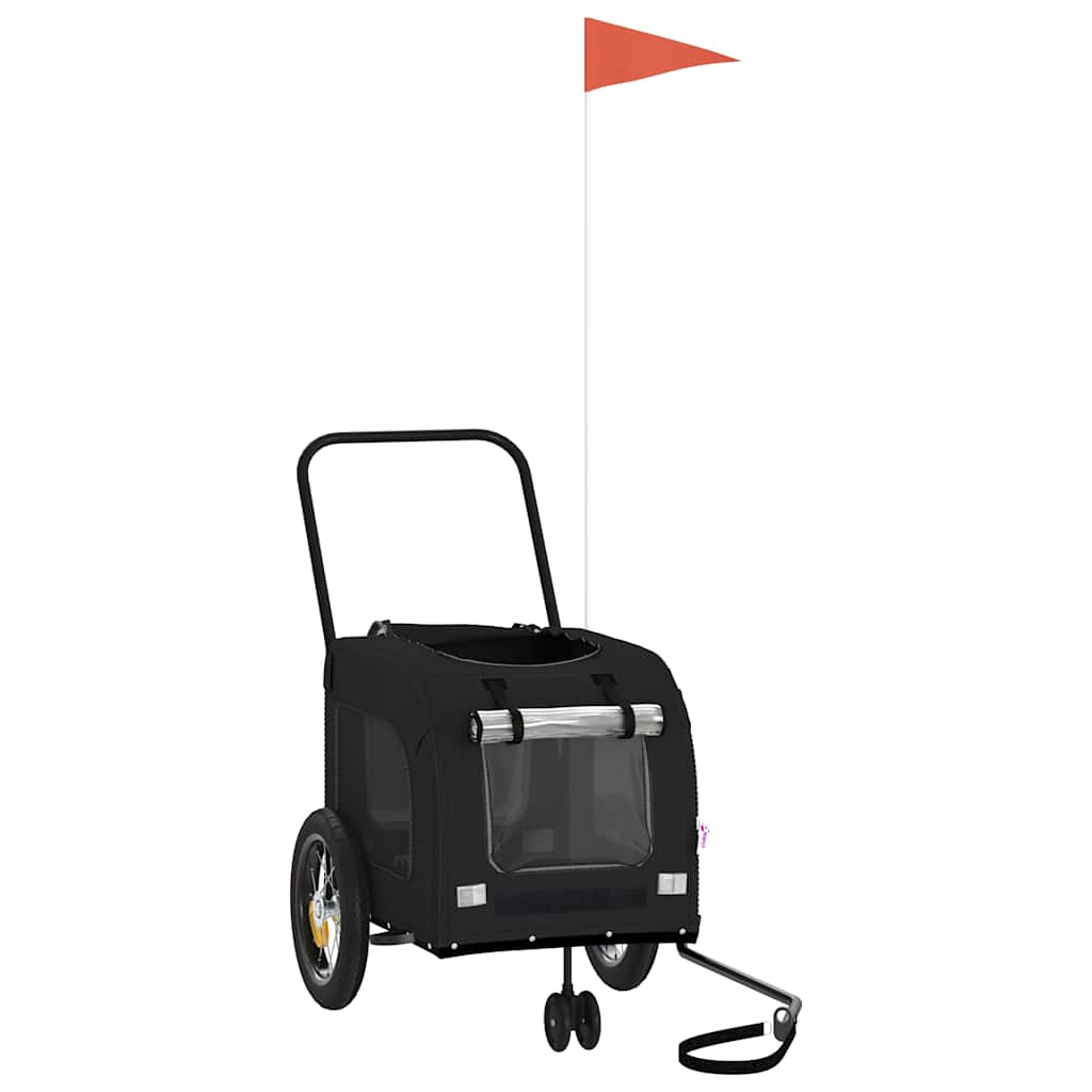 Pet Bike Trailer Black 125 x 53 x 54 cm Oxford Fabric and Iron
