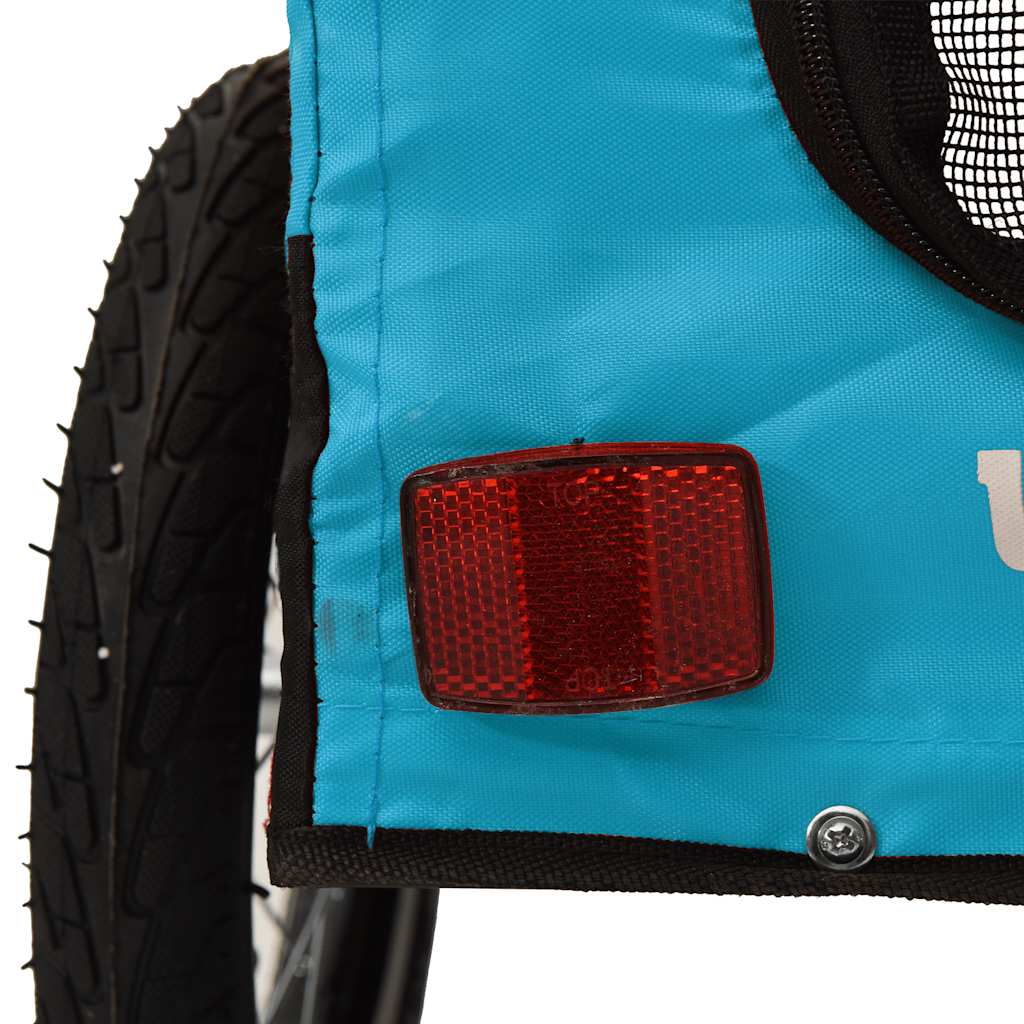 Pet Bike Trailer | Blue and black | Oxford fabric, PVC, Iron