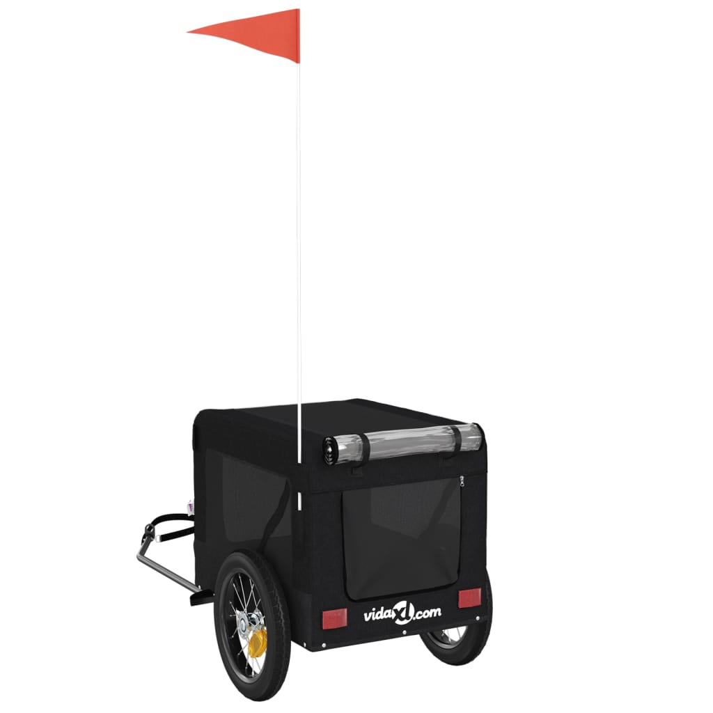 Pet Bike Trailer Black Oxford Fabric&Iron