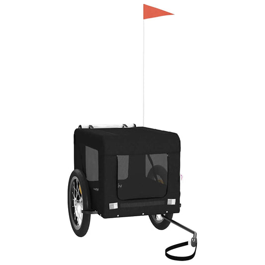 Pet Bike Trailer | Black | Oxford fabric, Iron, PVC | For Small Dogs