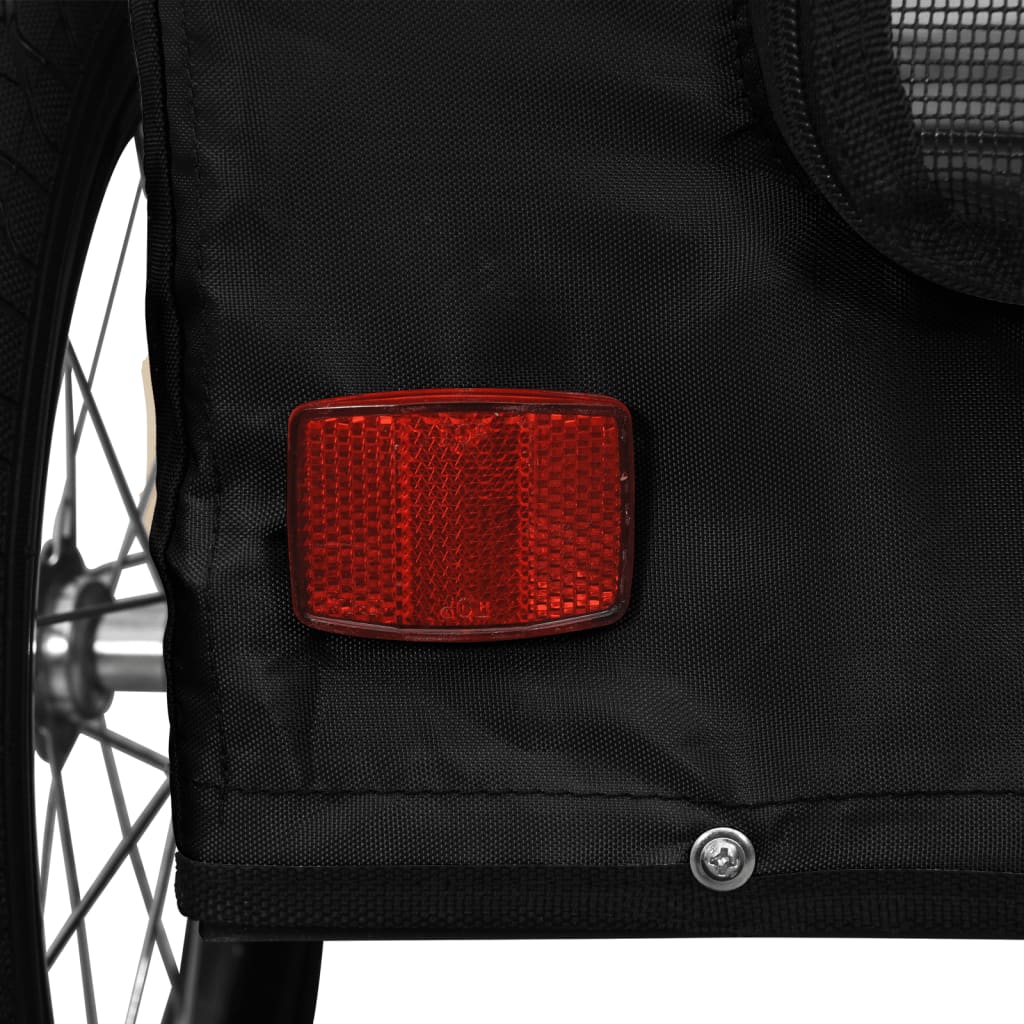 Pet Bike Trailer | Black | Oxford fabric, Iron, PVC | Small | Durable