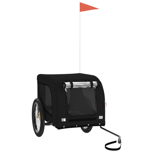 Pet Bike Trailer | Black | Oxford fabric, Iron, PVC | Small | Collapsible