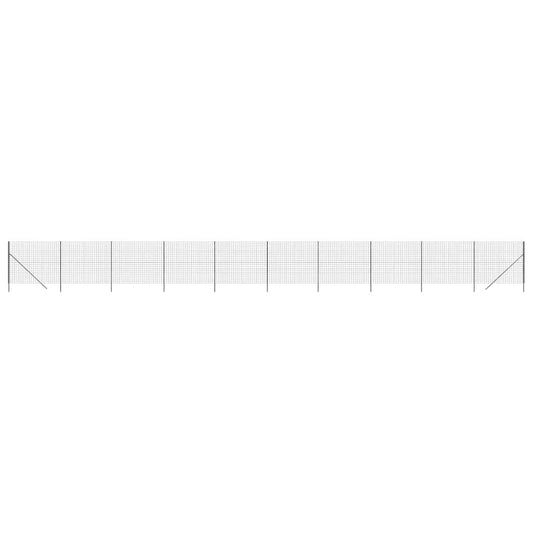 Wire Mesh Fence Anthracite 2.2x25 m Galvanised Steel