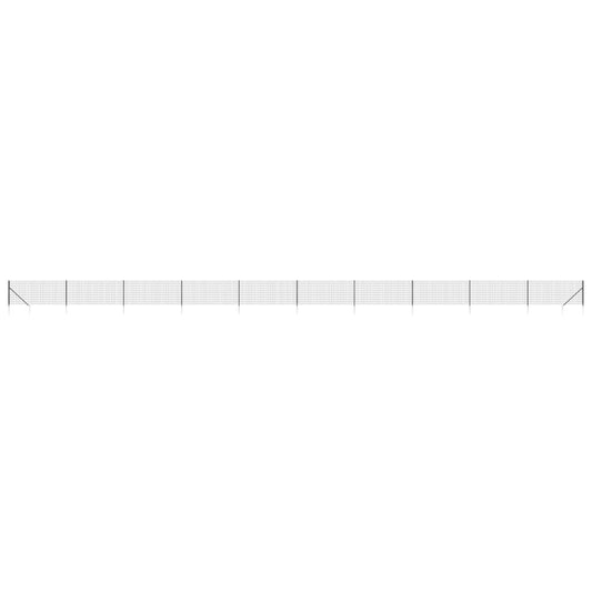 Wire Mesh Fence with Spike Anchors Anthracite 1x25 m