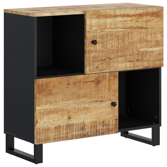 Sideboard with 2 Doors 80x33x75 cm Solid Wood Mango