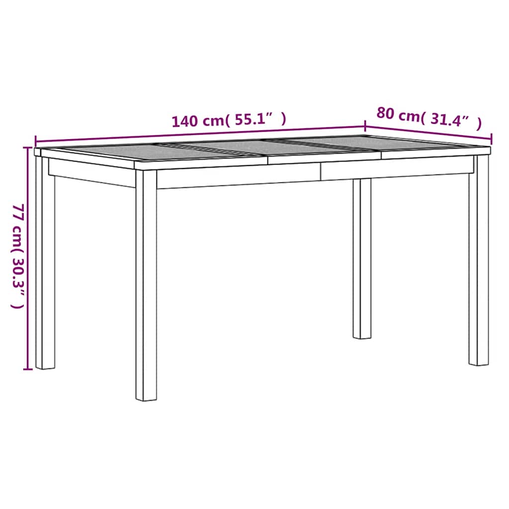 3 Piece Garden Dining Set Solid Wood Teak