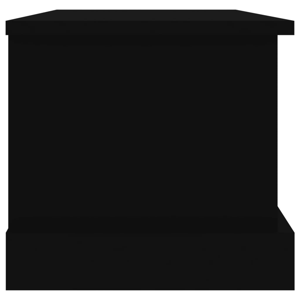 Storage Box Black 50x30x28 cm Engineered Wood