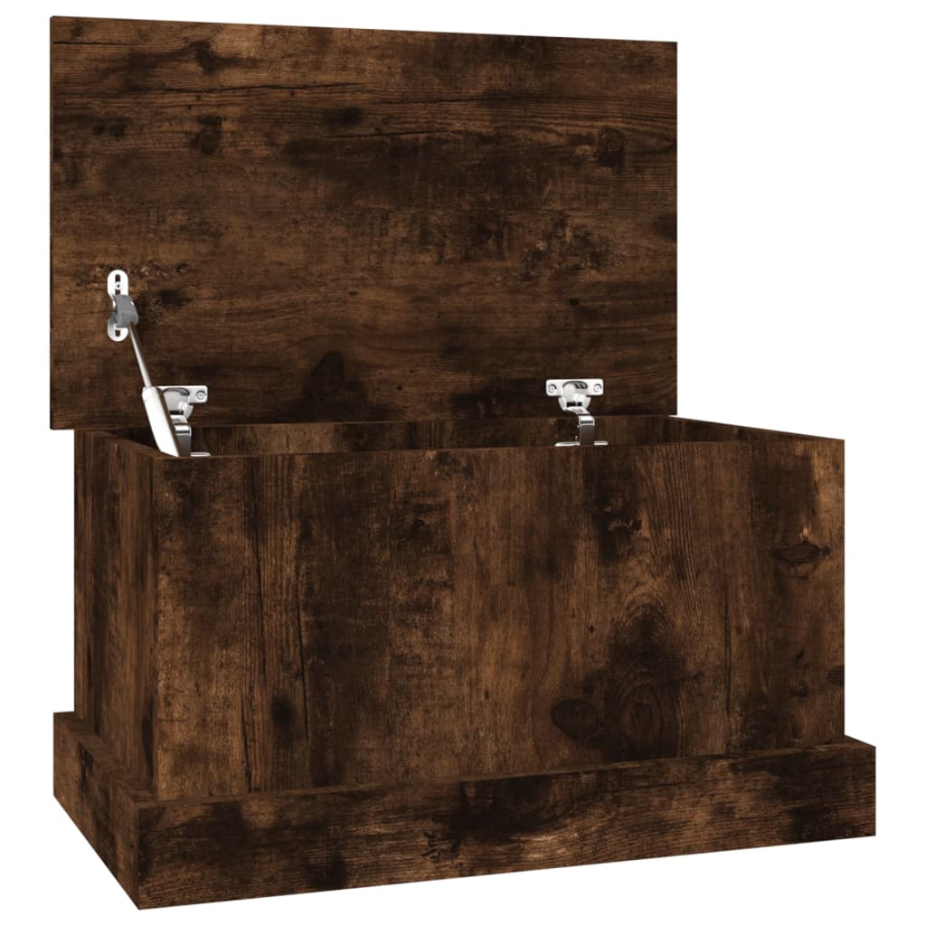 Storage Box Smoked Oak 50x30x28 cm Engineered Wood