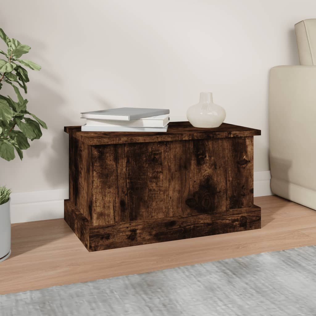 Storage Box Smoked Oak 50x30x28 cm Engineered Wood