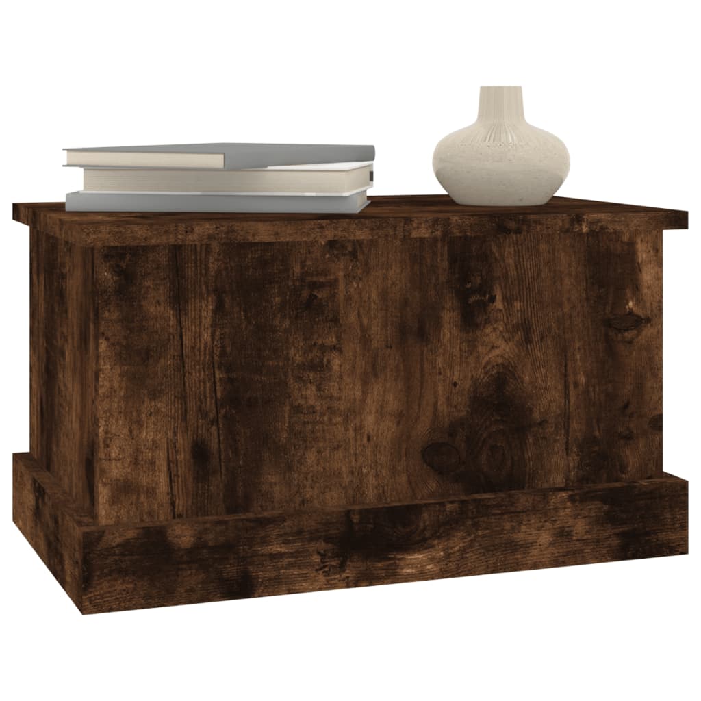 Storage Box Smoked Oak 50x30x28 cm Engineered Wood