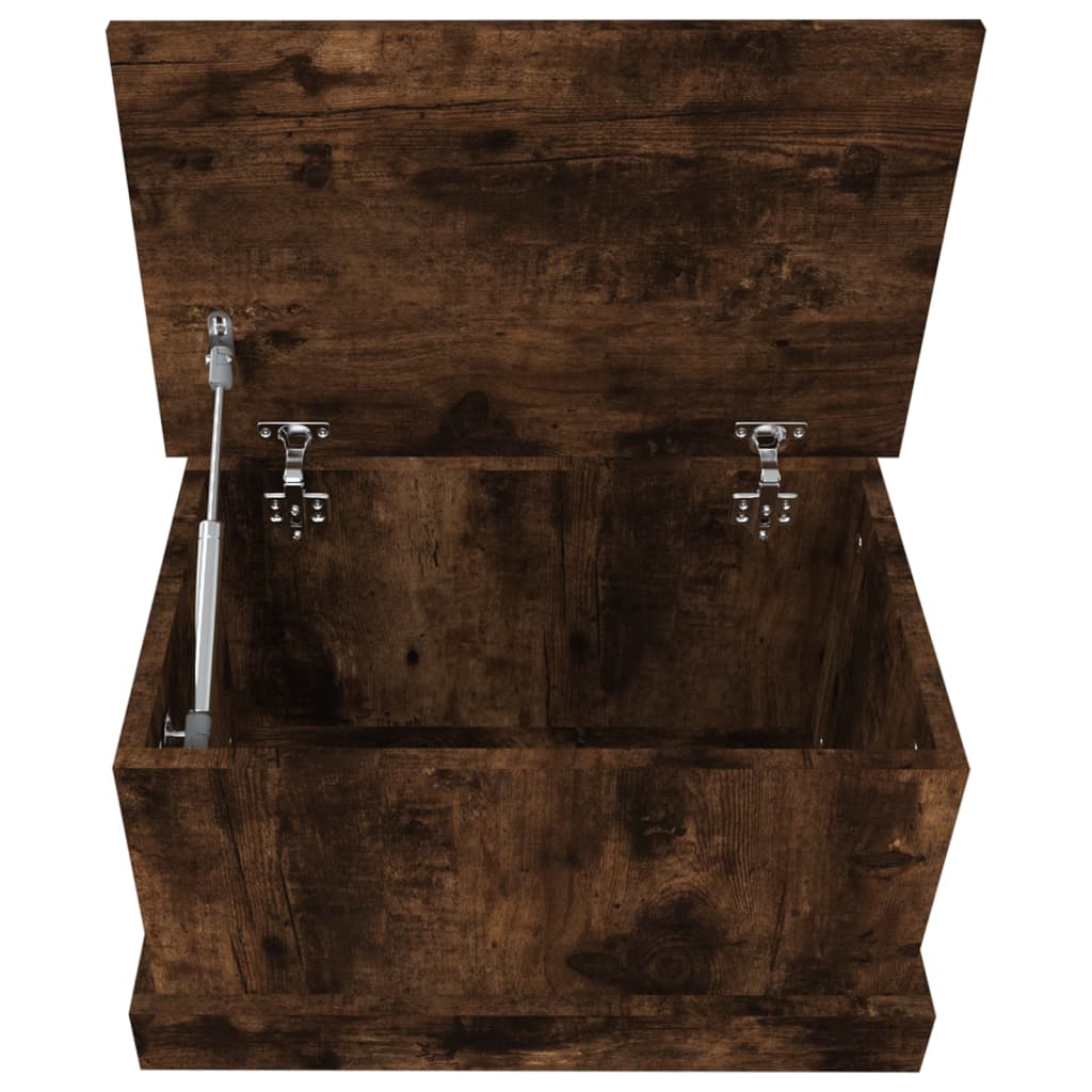 Storage Box Smoked Oak 50x30x28 cm Engineered Wood