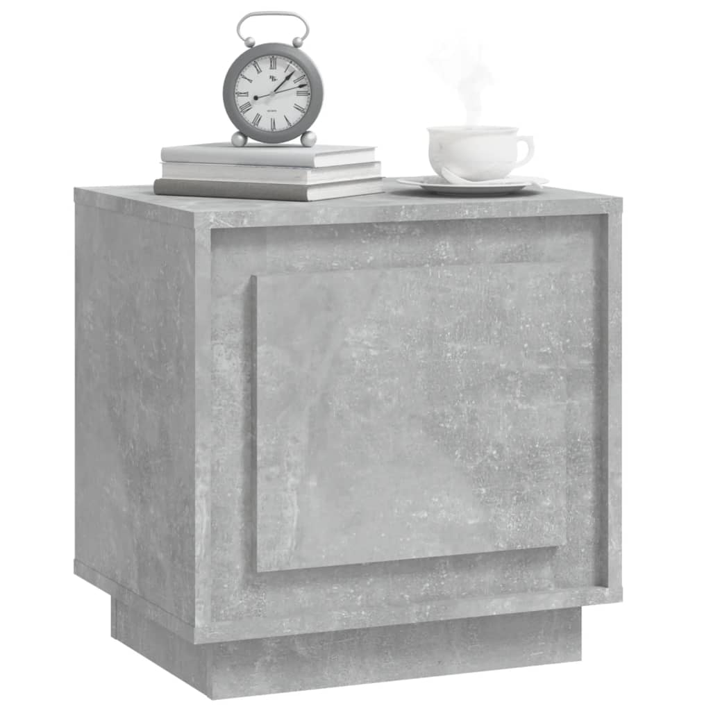 Bedside Cabinet Concrete Grey 44x35x45 cm Engineered Wood