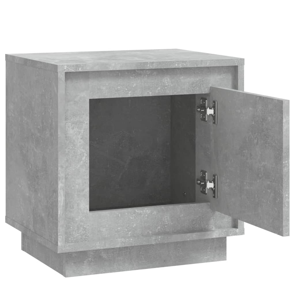 Bedside Cabinet Concrete Grey 44x35x45 cm Engineered Wood