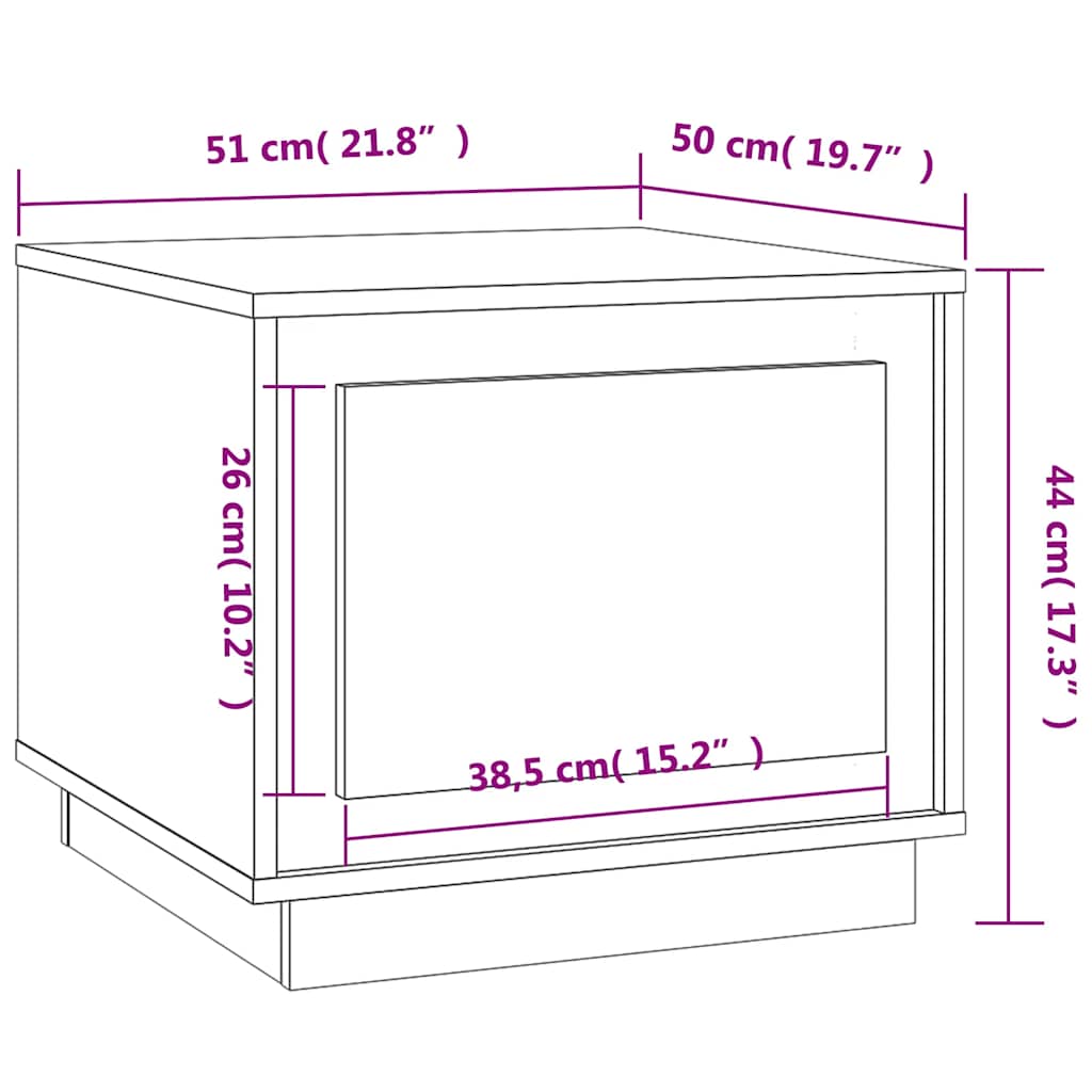 Coffee Table | Grey Sonoma | Engineered Wood | Medium | Rectangular