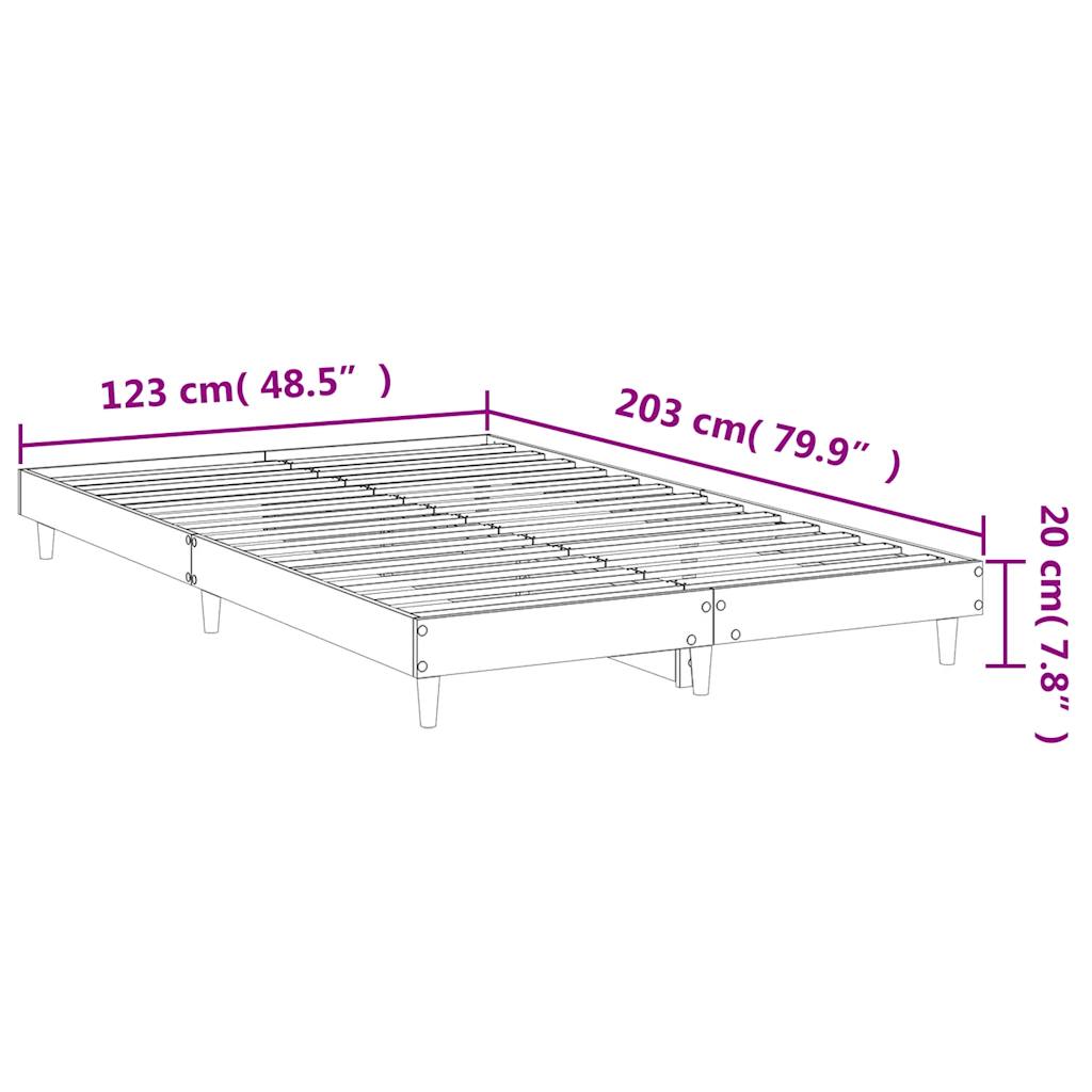 Bed Frame without Mattress Brown Oak 120x200 cm Engineered Wood