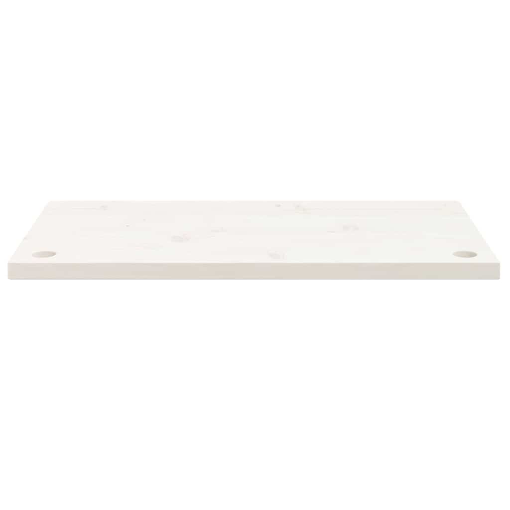 Desk Top White 80x40x2.5 cm Solid Wood Pine
