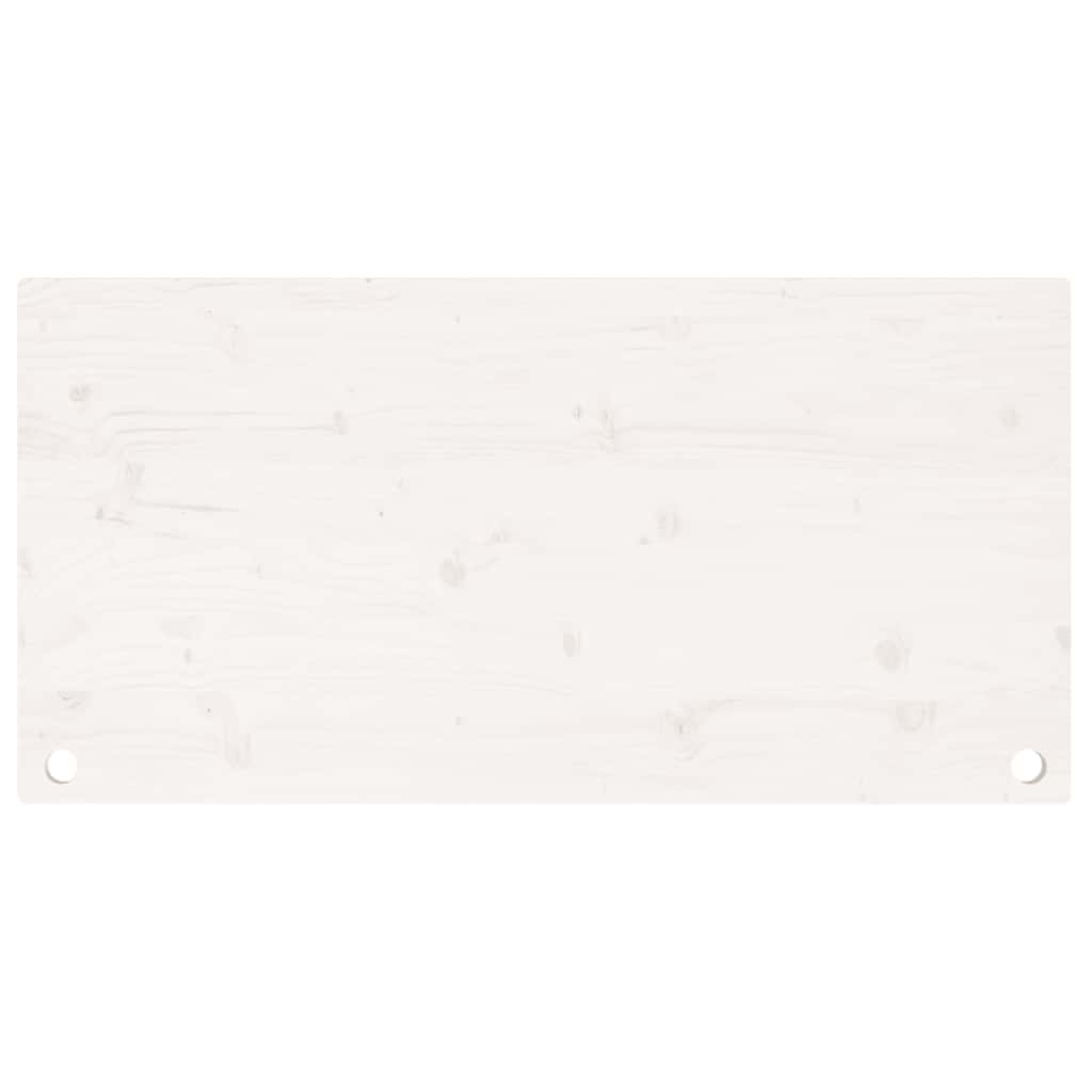 Desk Top White 100x50x2.5 cm Solid Wood Pine