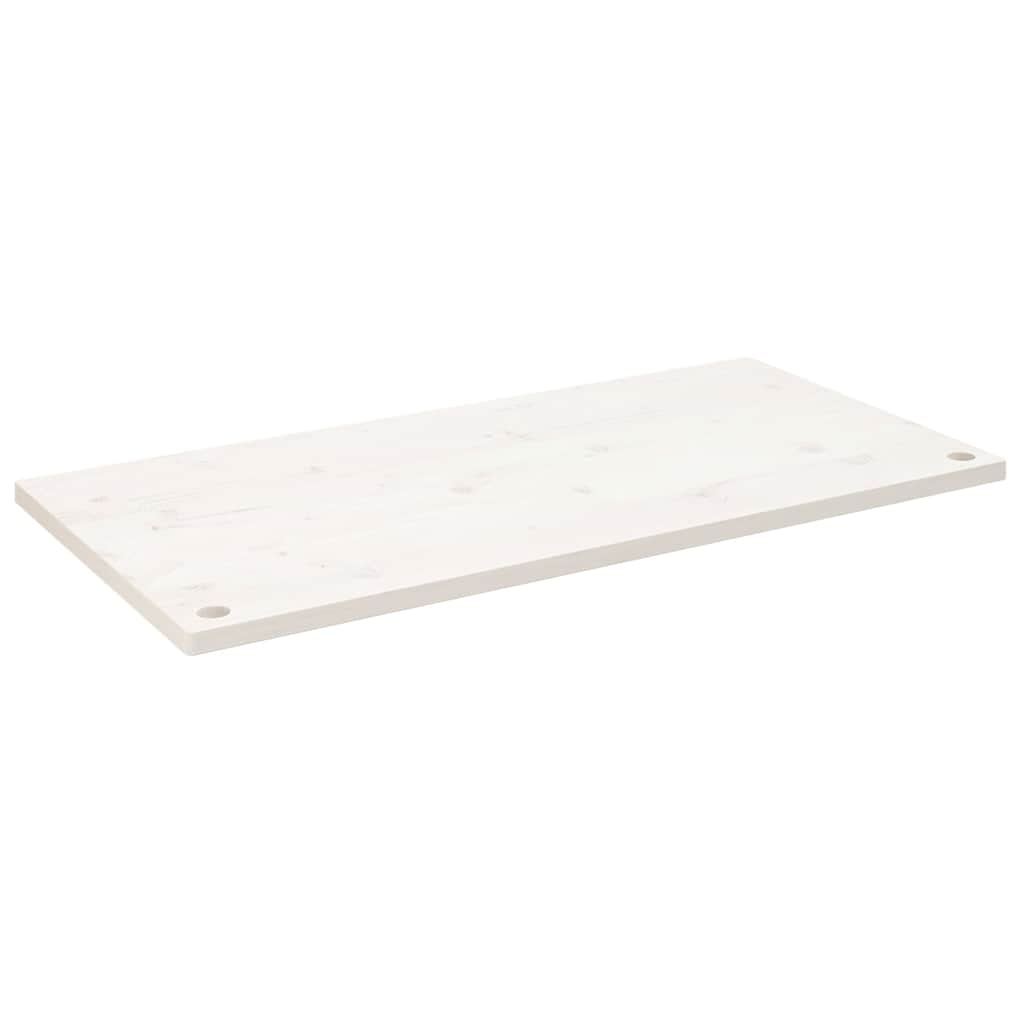 Desk Top White 110x60x2.5 cm Solid Wood Pine