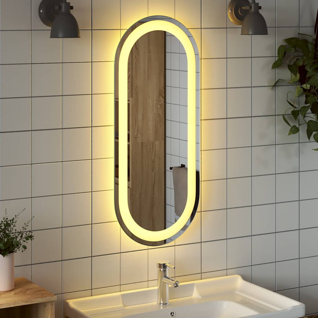 LED Bathroom Mirror Transparent Glass 27.6 x 11.8 in
