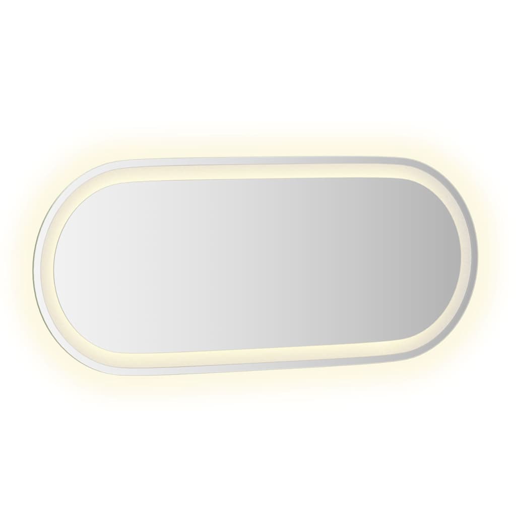 LED Bathroom Mirror Transparent Glass 35.4 x 15.7 in