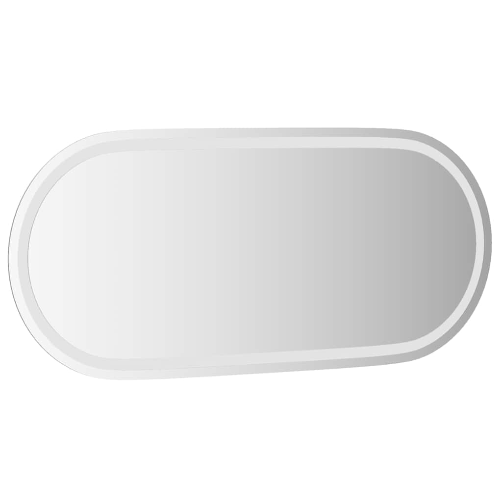 LED Bathroom Mirror Transparent Glass 39.4 x 17.7 in