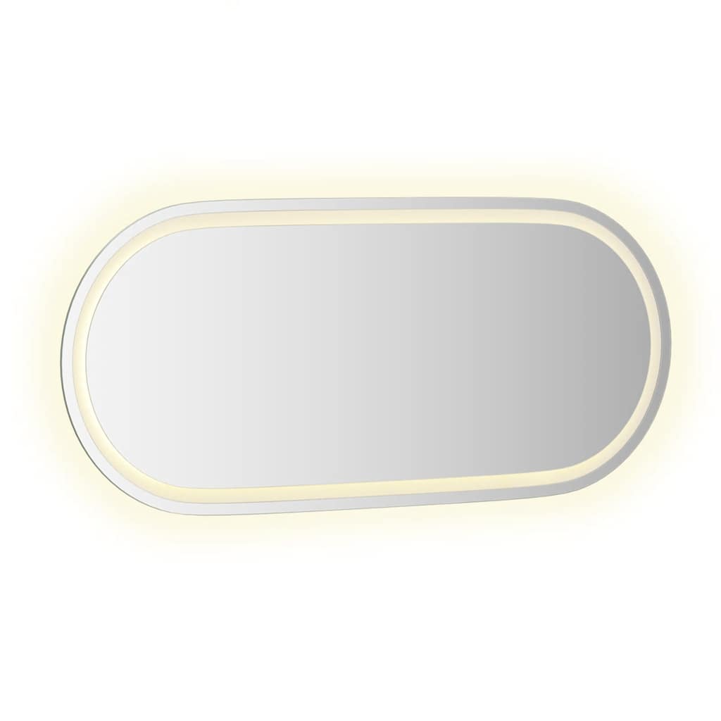 LED Bathroom Mirror Transparent Glass 39.4 x 17.7 in