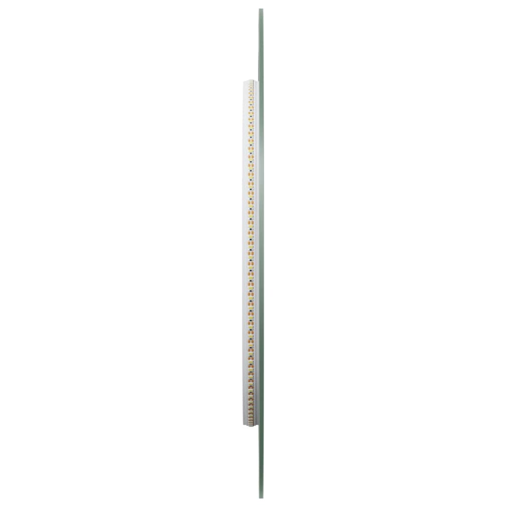LED Bathroom Mirror Transparent Glass 39.4 x 17.7 in