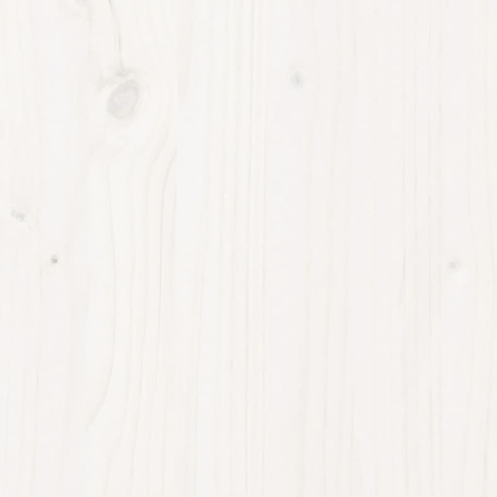 Garden Bench White 80x38x45 cm Solid Wood Pine