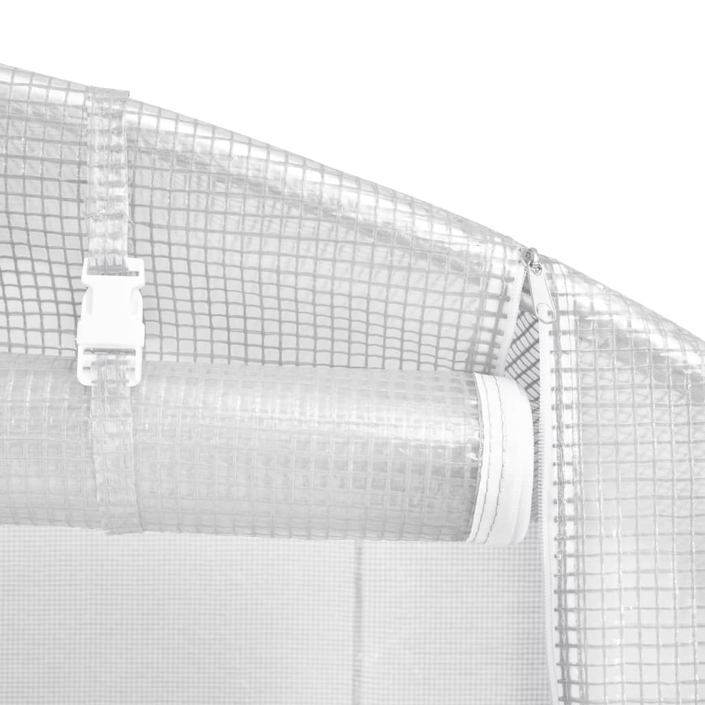 Greenhouse with Steel Frame White 12 m² 6x2x2.85 m