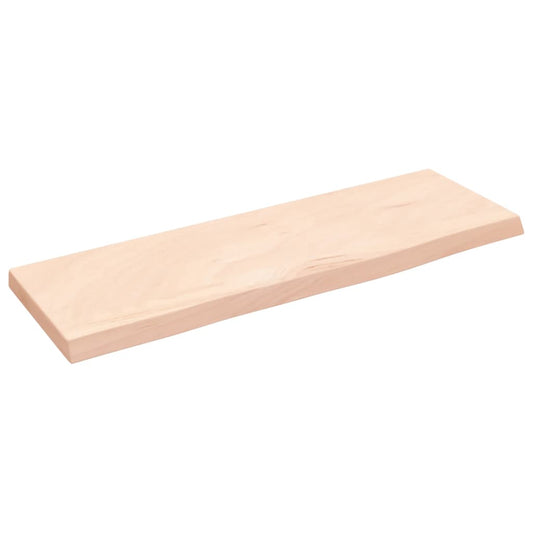 Wall Shelf 60x20x2 cm Untreated Solid Wood Oak