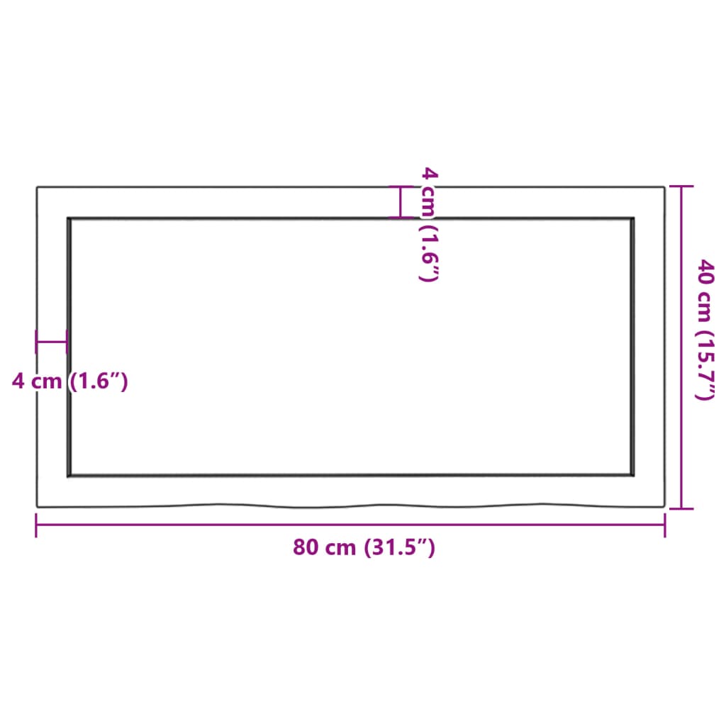 Wall Shelf 80x40x(2-4) cm Untreated Solid Wood Oak