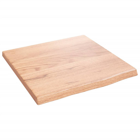 Wall Shelf Light Brown 40x40x2 cm Treated Solid Wood Oak
