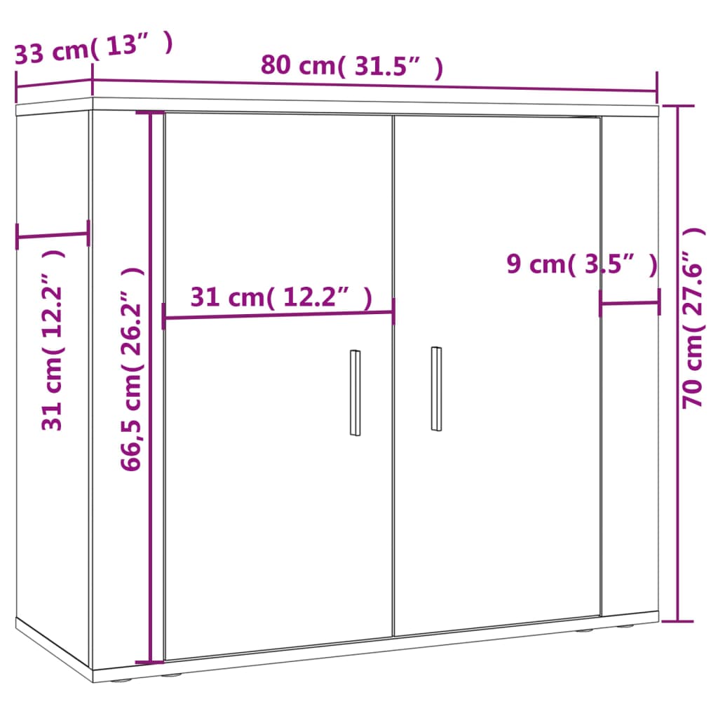 Highboard Sonoma Oak Engineered Wood