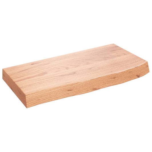 Bathroom Countertop Light Brown 60x30x(2-6) cm Treated Solid Wood