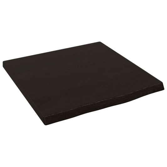 Bathroom Countertop Dark Brown 40x40x(2-4) cm Treated Solid Wood