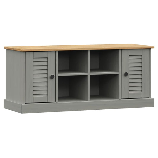 Shoe Bench VIGO Grey 106x35x45 cm Solid Wood Pine