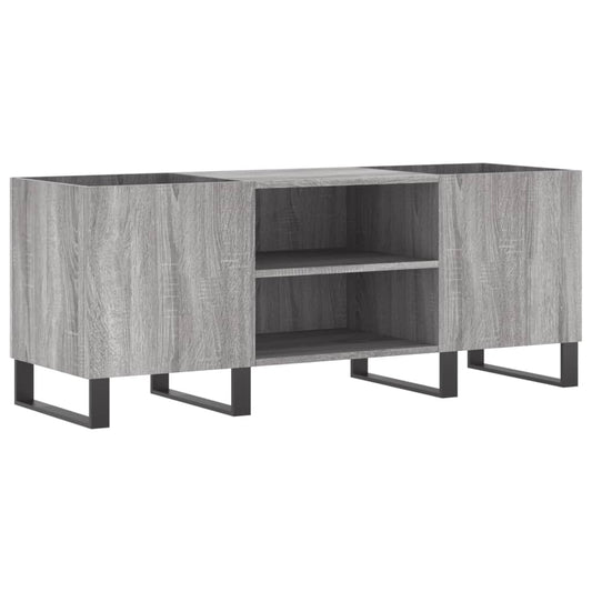 Record Cabinet Grey Sonoma 121x38x48 cm Engineered Wood
