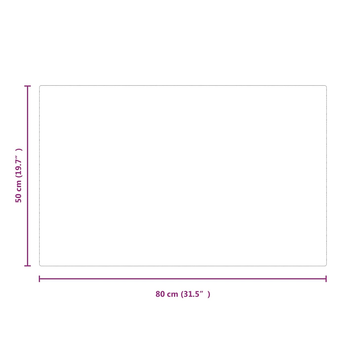 Fireplace Glass Plate Transparent 80 x 50 cm Glass