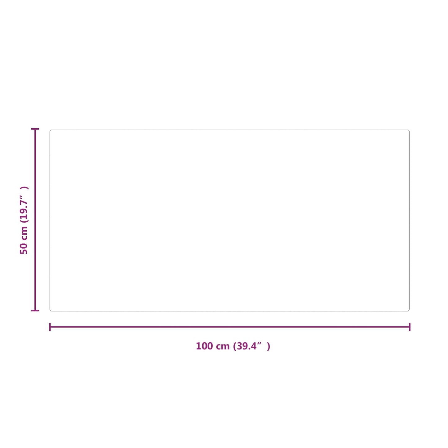 Fireplace Glass Plate Transparent 100 x 50 cm Glass