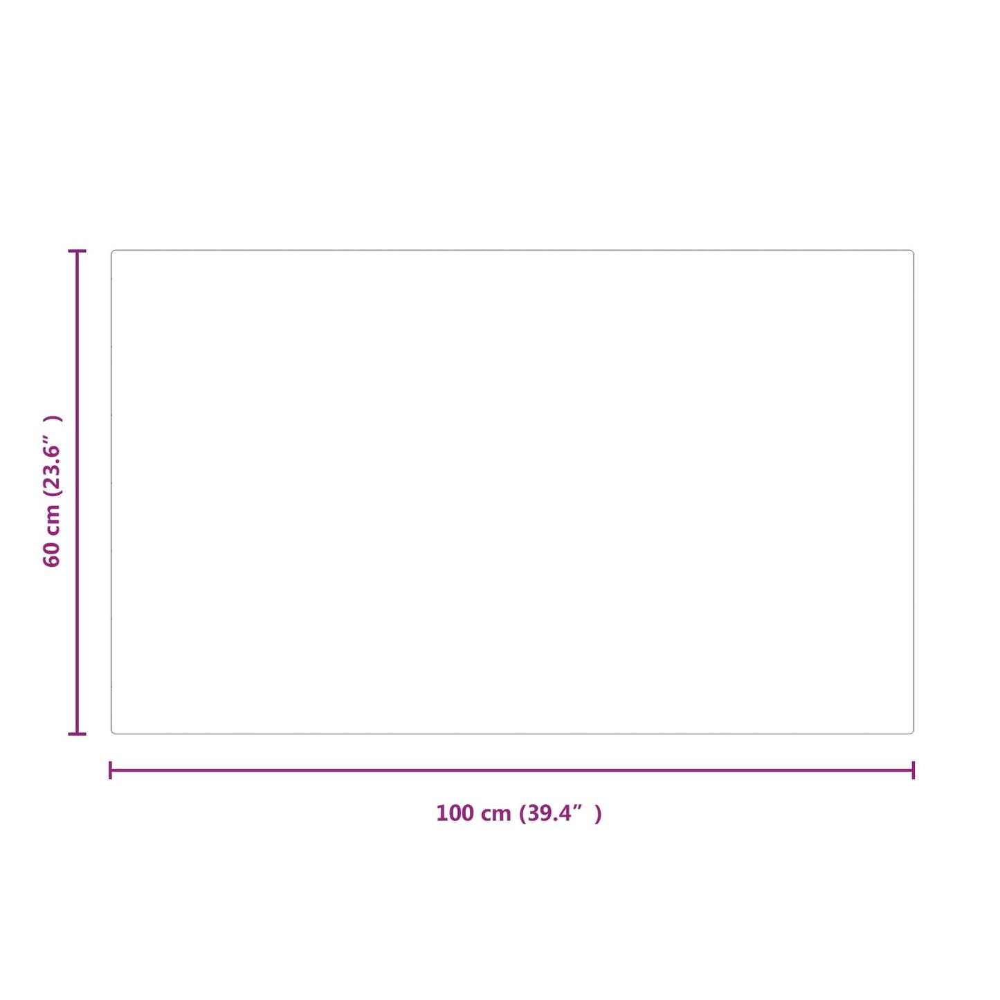 Fireplace Glass Plate Transparent 100 x 60 cm Glass