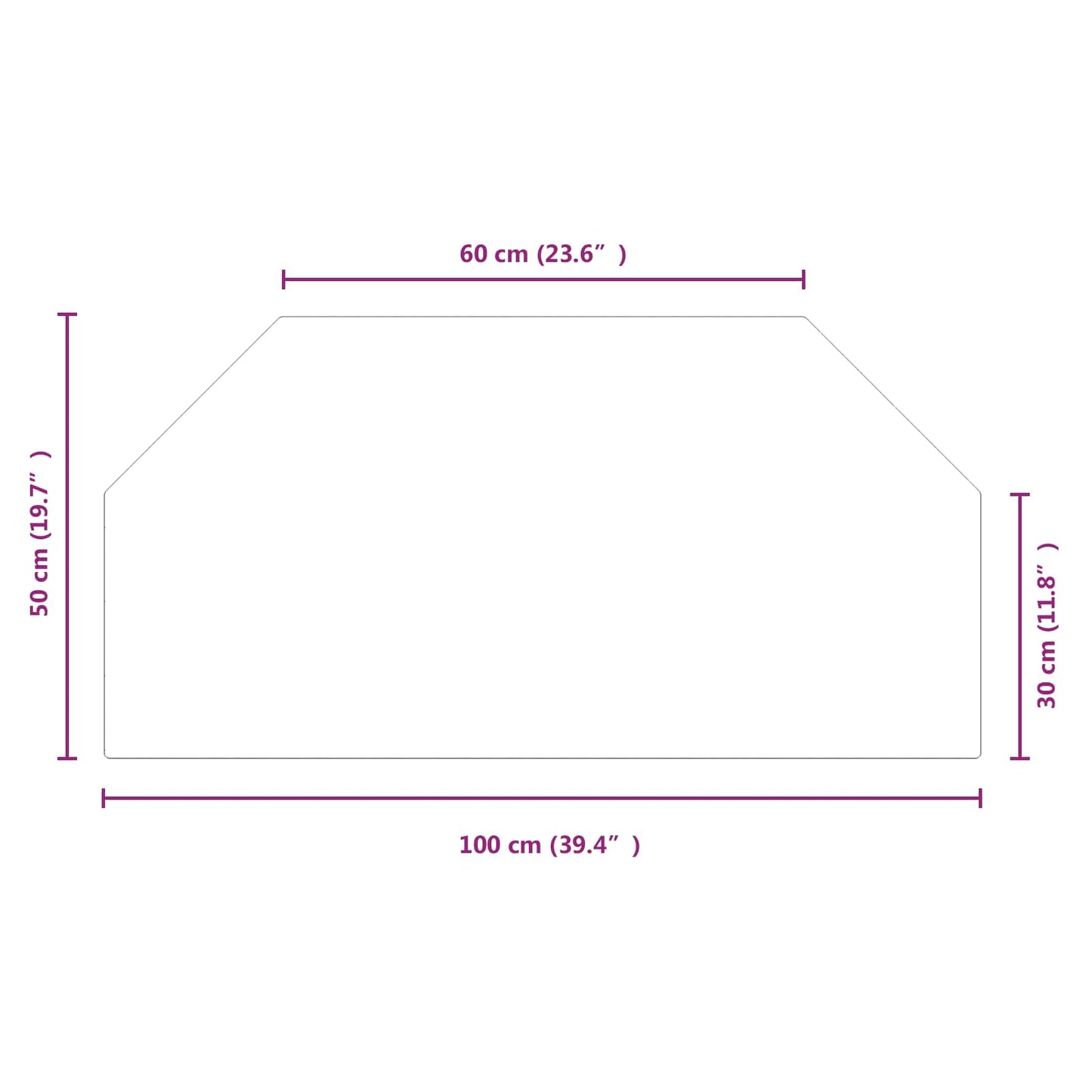 Fireplace Glass Plate Transparent 100 x 50 cm Glass