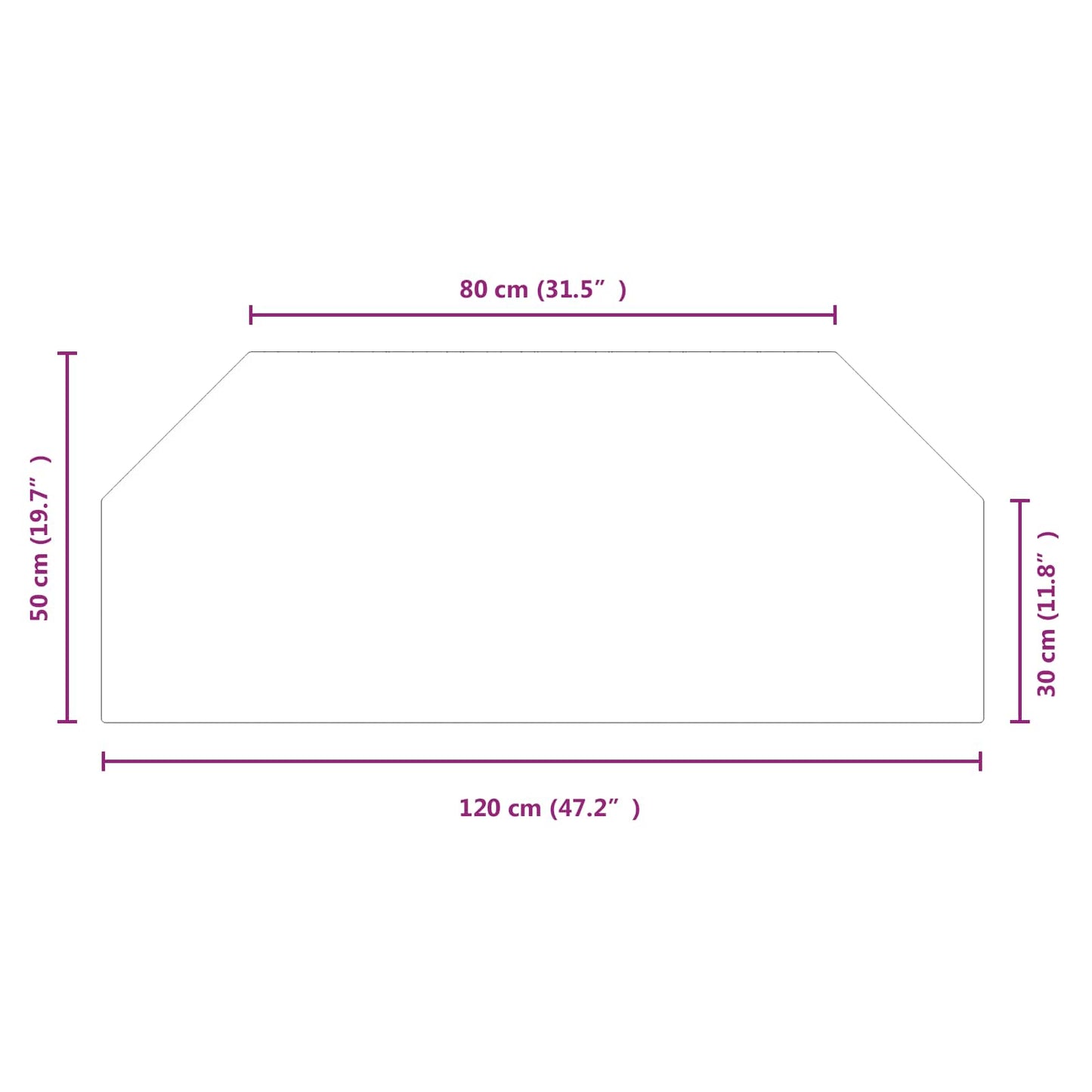 Fireplace Glass Plate Transparent 120 x 50 cm Glass