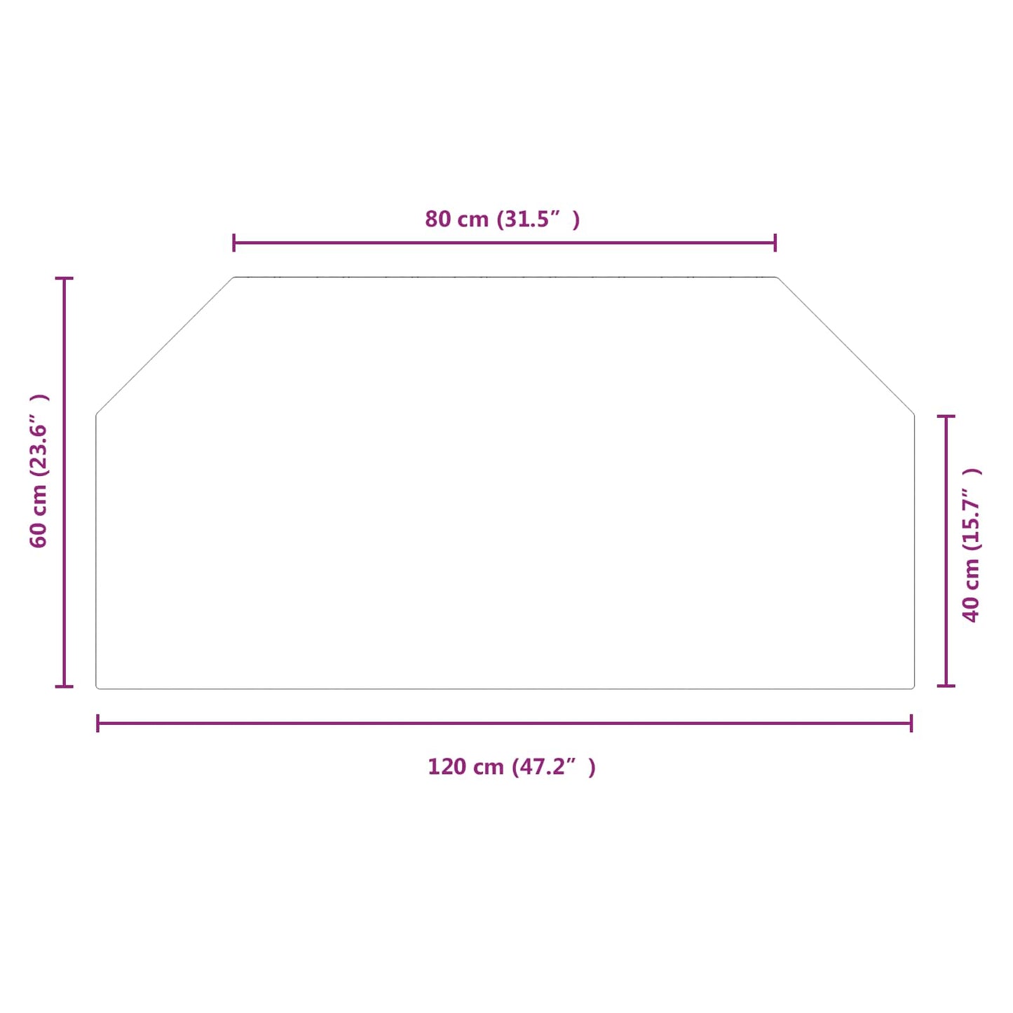 Fireplace Glass Plate Transparent 120 x 60 cm Glass