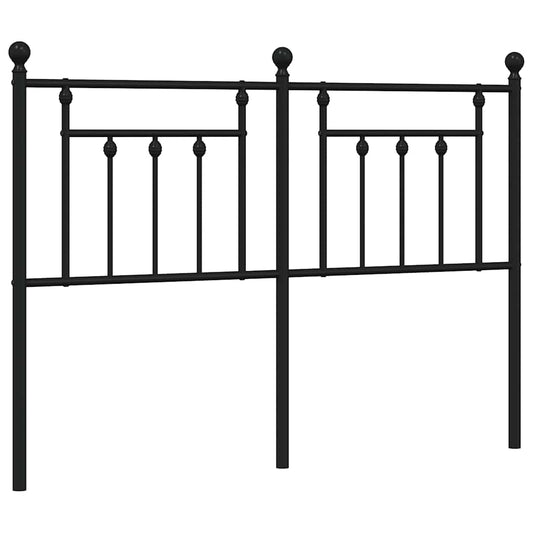 Metal Replace Headboard Black 140 cm