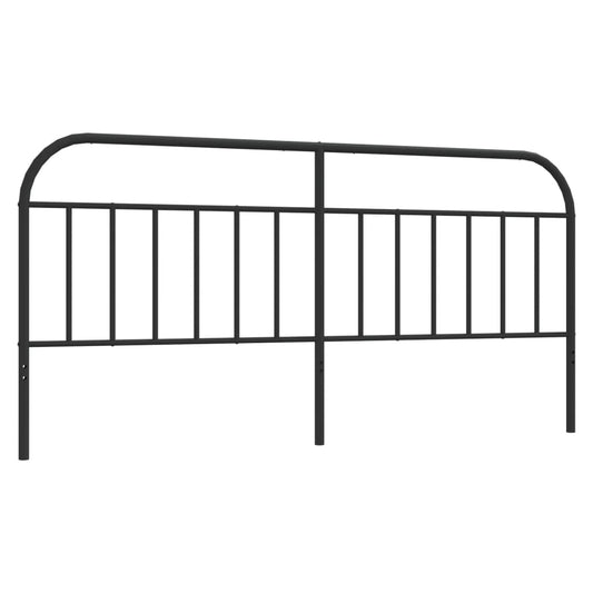 Metal Replace Headboard Black 200 cm