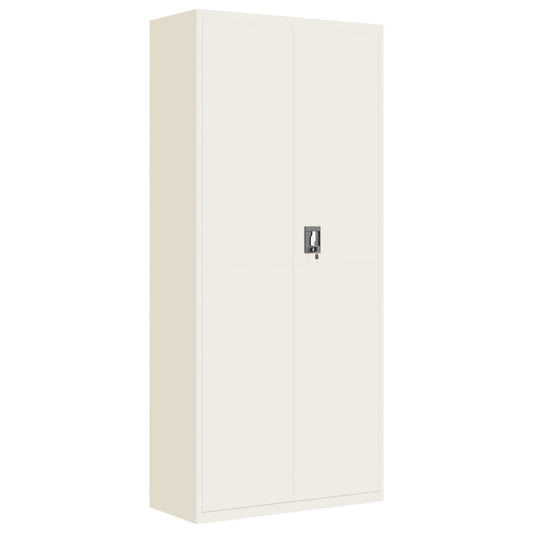 File Cabinet White 90x40x200 cm Steel