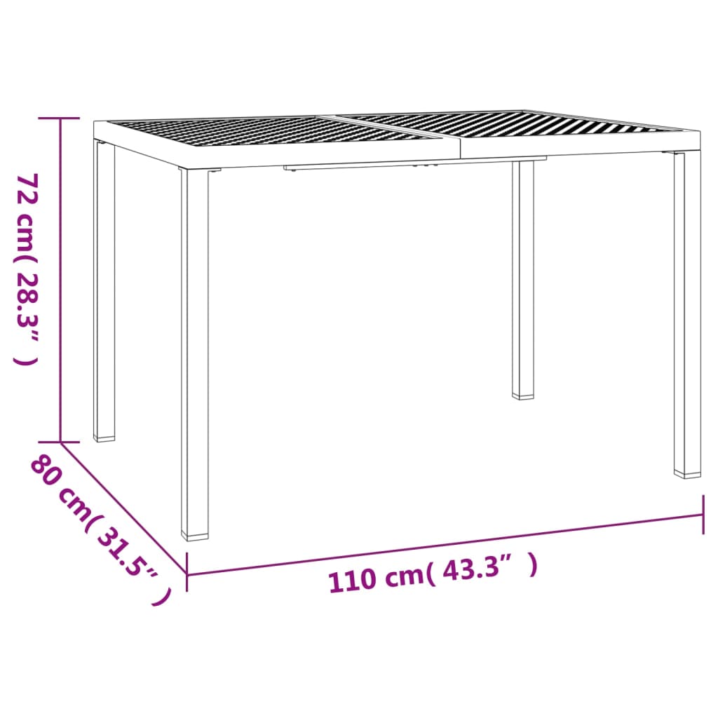 Garden Dining Set | Anthracite