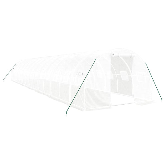 Greenhouse with Steel Frame White 42 m² 14x3x2 m
