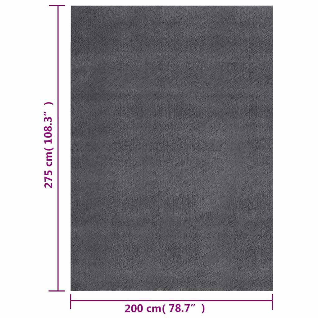 Shaggy Rug Anthracite 200x275 cm Polyester